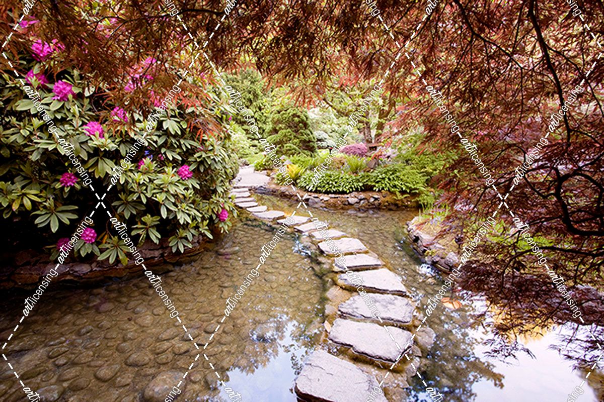 Stepping Stones at Butchart Gardens #2, Victoria, B.C. 09 – color