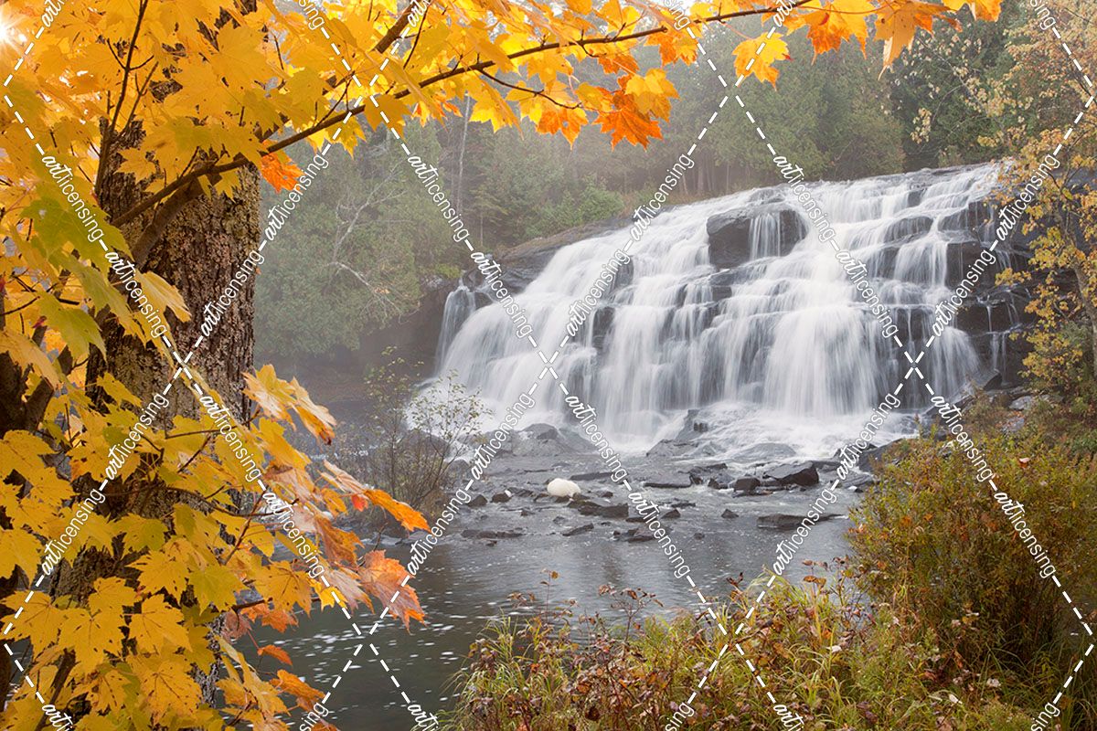 Lower Bond Falls In Autumn #2, Bruce Crossing, MI ’11 – color