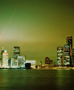 Detroit Skyline – Nighttime, Michigan 92 – Color