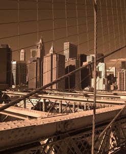 Brooklyn Bridge And Lower Manhattan, New York City, New York 08 – Monotint