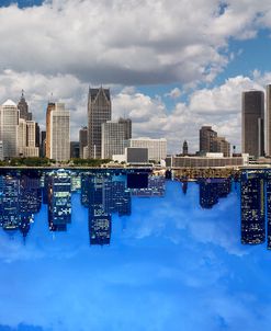 Detroit Skyline, Michigan 92- Color