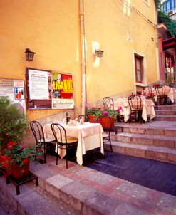 Tables On The Steps, Sicily, Italy 06 – Color