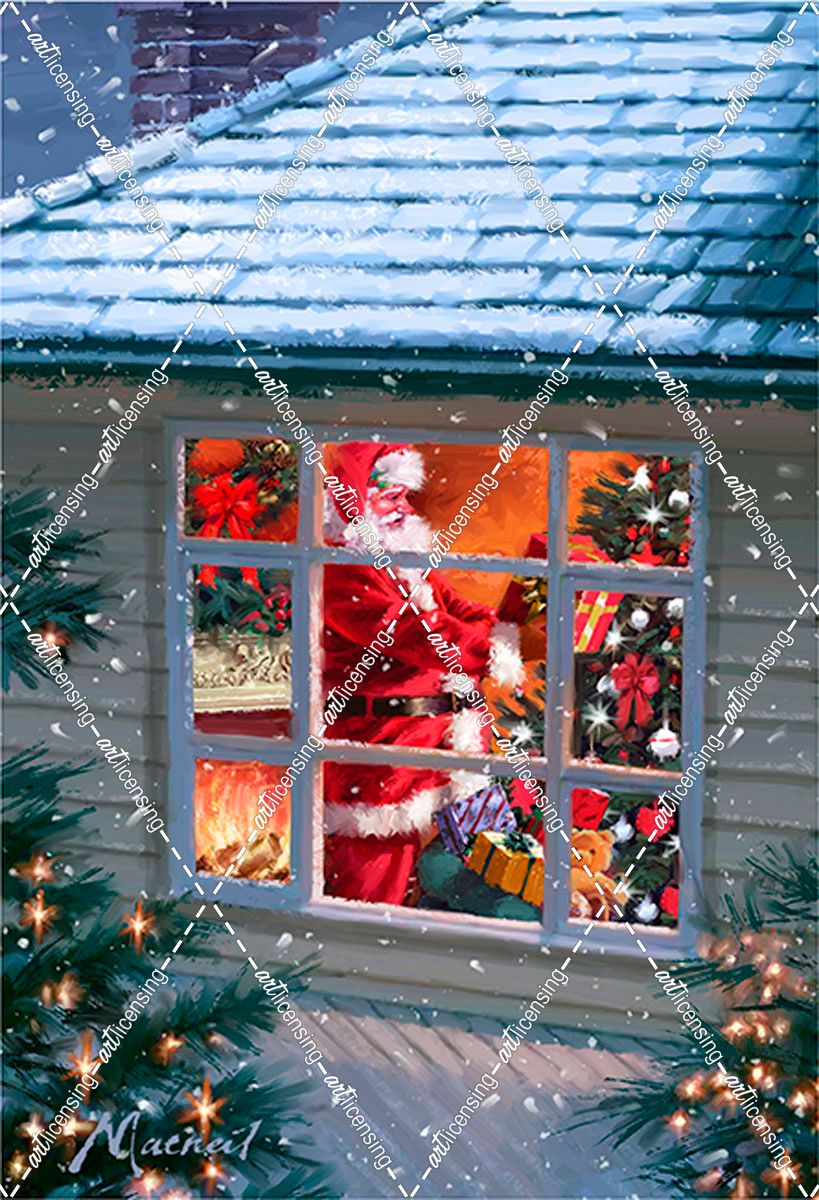 0085 Santa Through Window