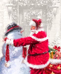 0494 Santa And Small Snowman