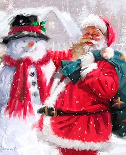 0497 Santa with Snowman