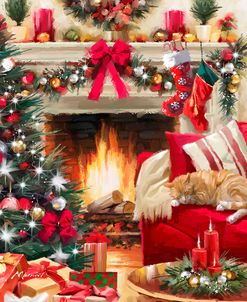 1054 Christmas Fireplace
