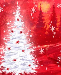 0459 Red Christmas Scene