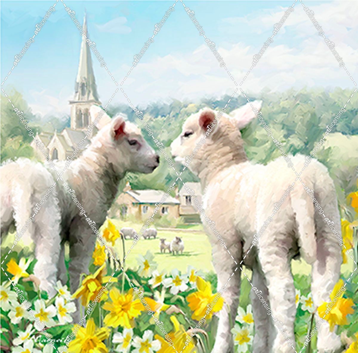 0955 Easter Lambs