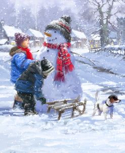 0054 Kids And Snowman