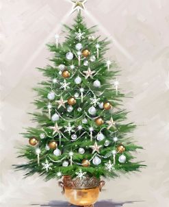 1111 Silver Gold Xmas Tree