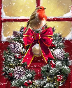 1259 Robin On Wreath