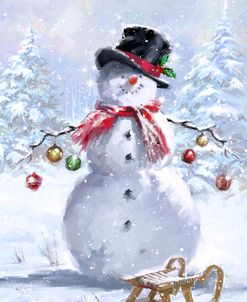 1523 Snowman With Baubles