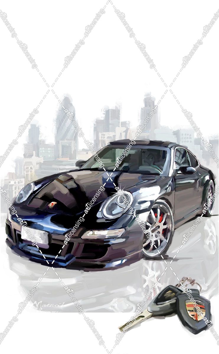 1002 Black Porsche