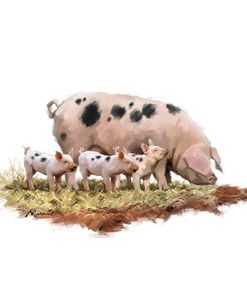 1124 Pig With Piglets