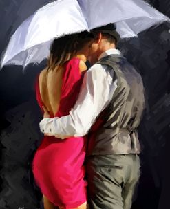 1188 Couple Under the White Umbrella