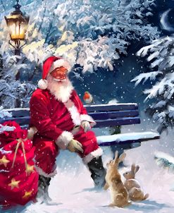 1517 Santa on Bench