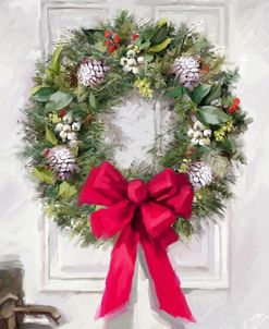 0588 White/Red Wreath