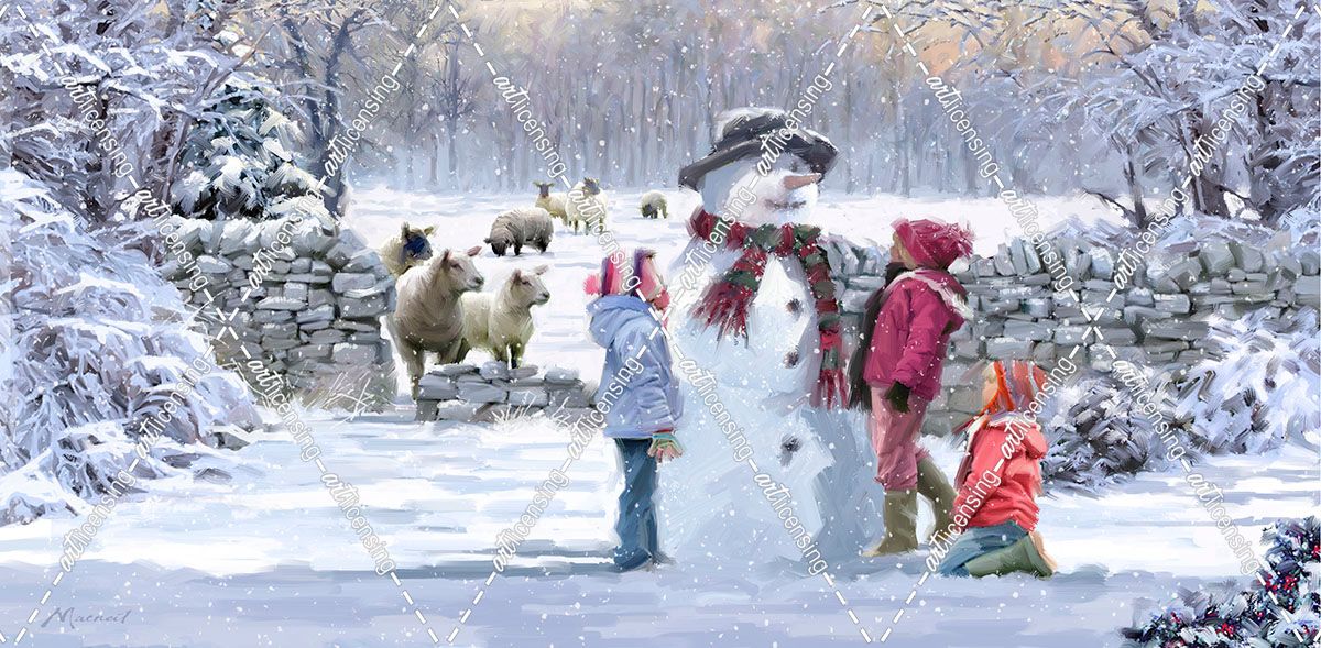 0688 Children Building Snowman