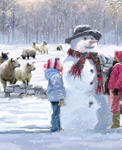 0688 Children Building Snowman