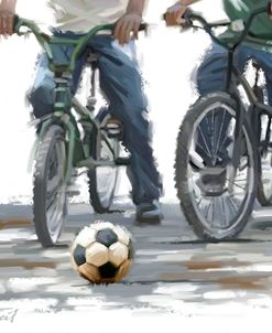 0126 Cyclists With Football