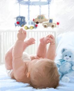 0208 Baby in Cot