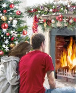 0801 Couple by Log Fire