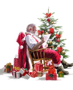 0880 Santa on Rocking Chair