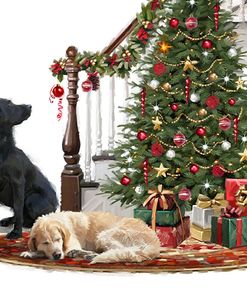 1625 Black Lab and Tree