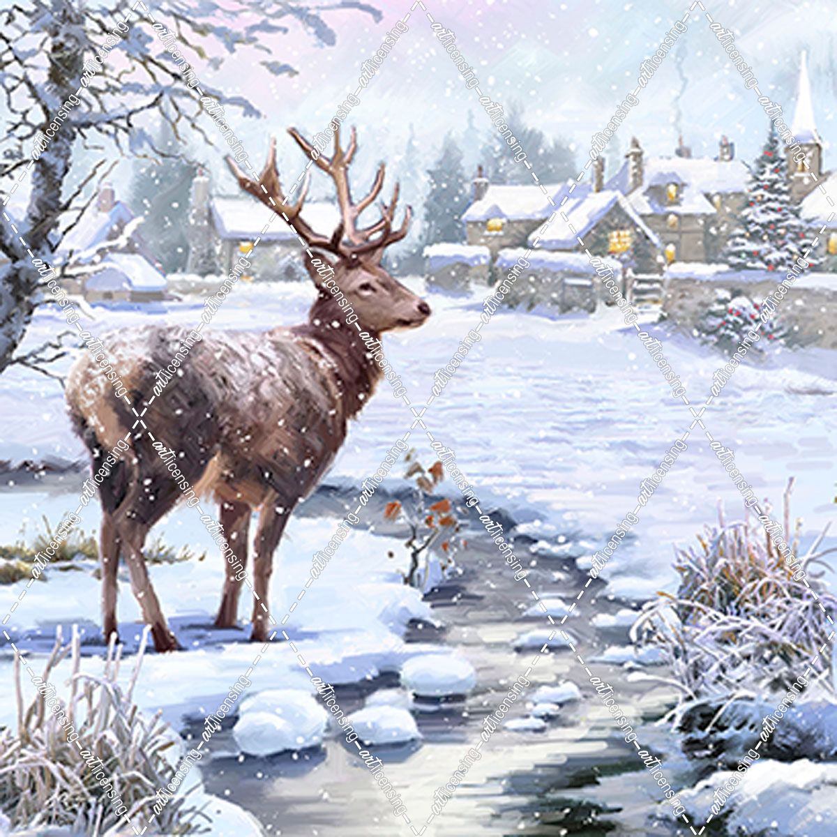 1772(2) Winter Stag