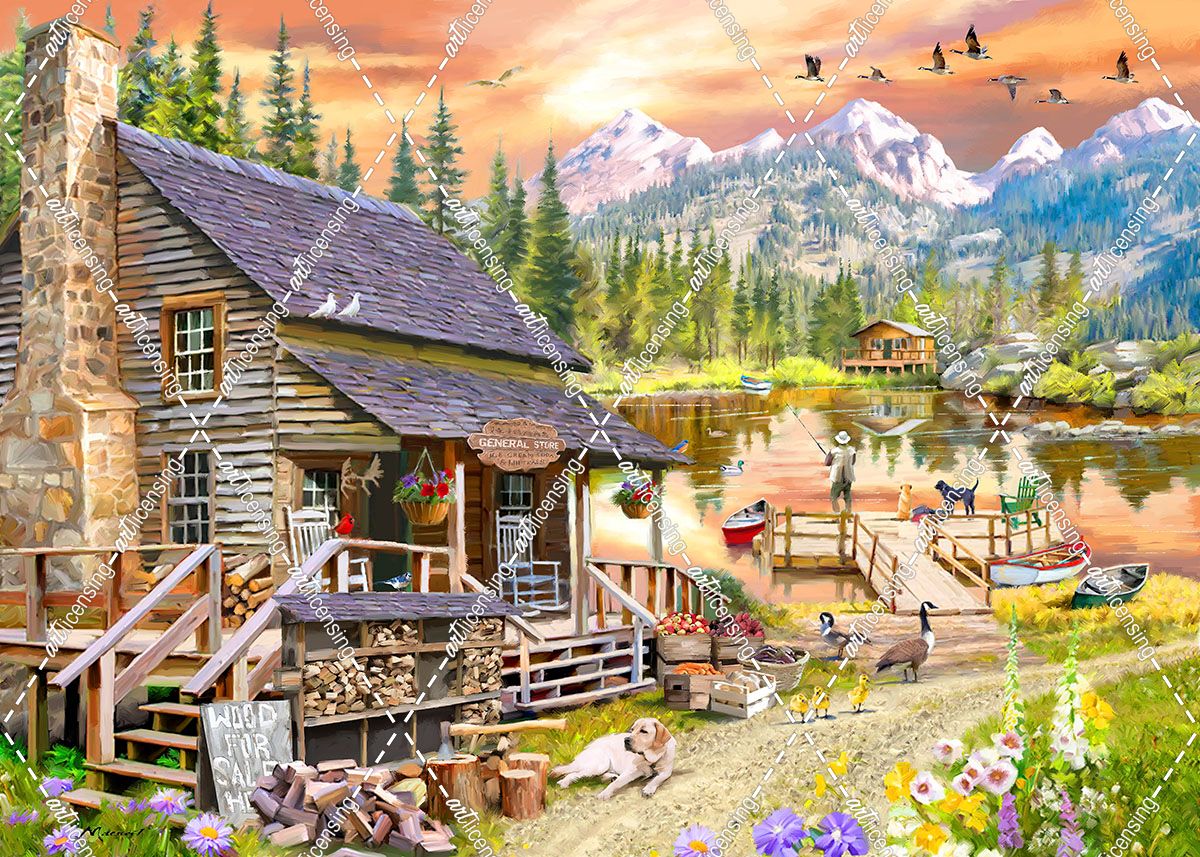 2060(2) Log Cabin General Store - Art Licensing International, Inc.