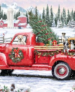2149 Red Christmas Truck