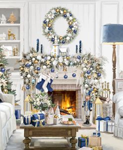 2185 White Navy Xmas Interior