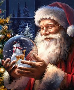2189 Santa With Snow Globe