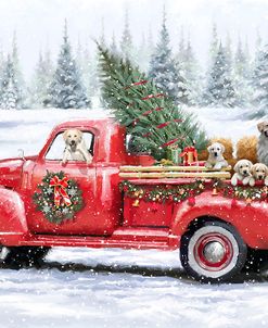 2149(2) Red Christmas Truck