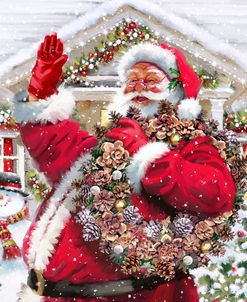 2223 Santa With Cone Wreath
