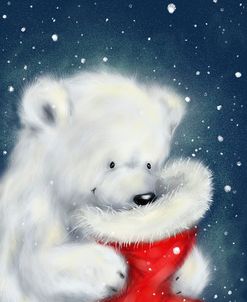 Polar Bear And Christmas Sock