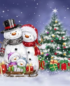 Snowman Family and Tree