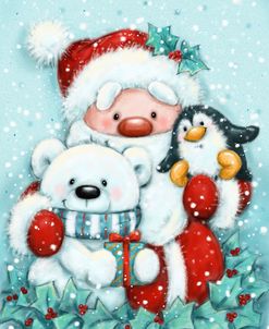 Santa, Robin and Polar Bear