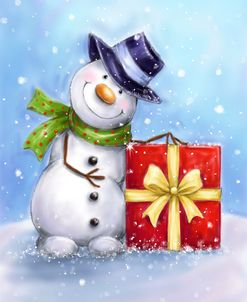 Snowman with Present 4