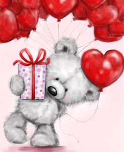 Bear with Red Balloons