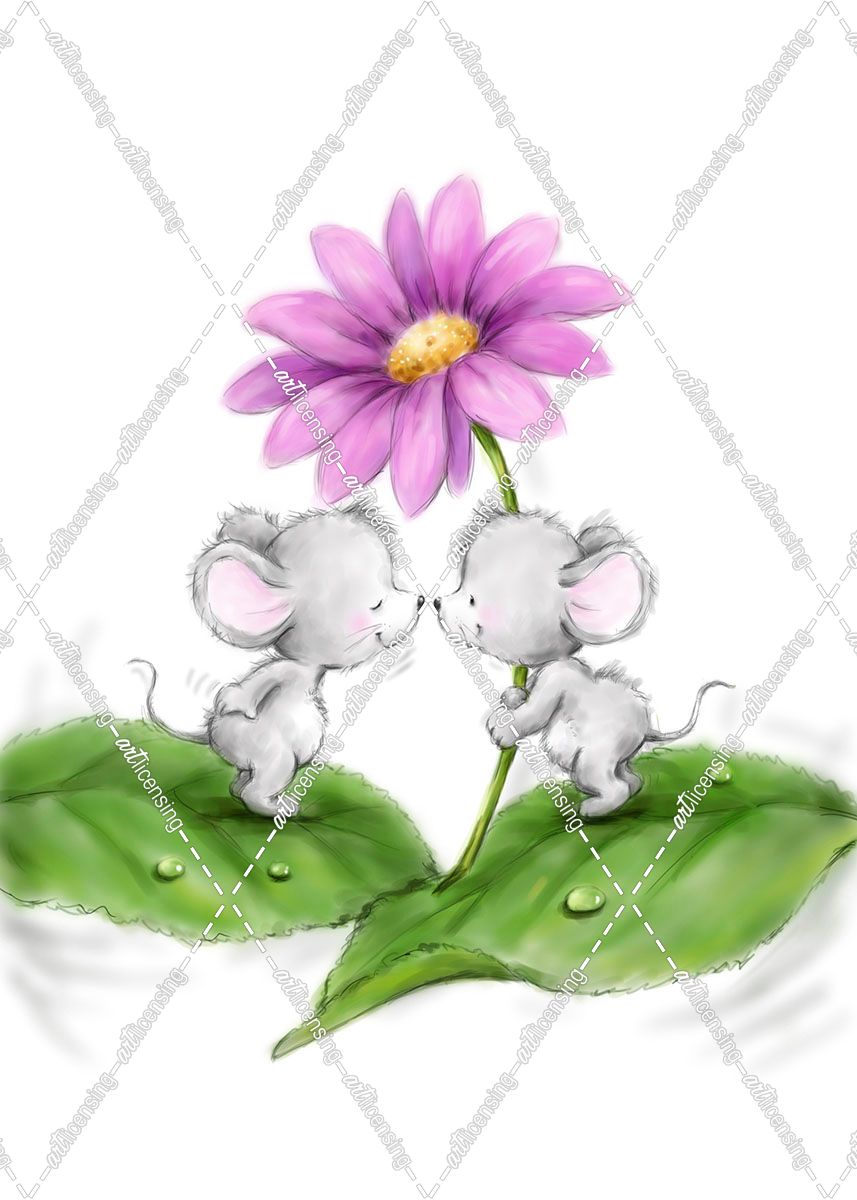 Mice with flower