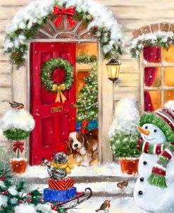 Christmas Red Door and Friends