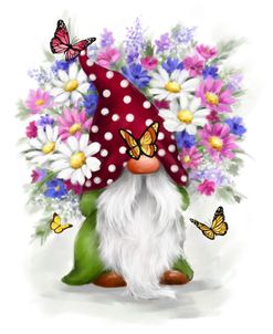 Gnome with Flowers