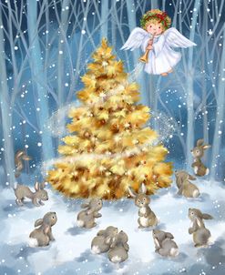 Angel with Christmas Tree