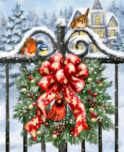 Christmas Gate with Wreath