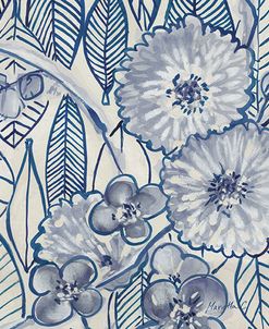 Indigo Leaves And Florals 1