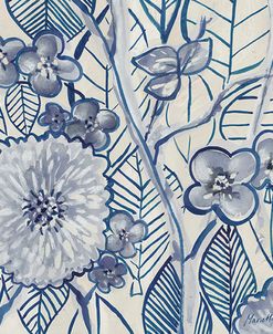 Indigo Leaves And Florals 2
