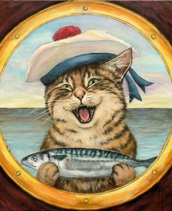 Cat Sailor With Mackerel