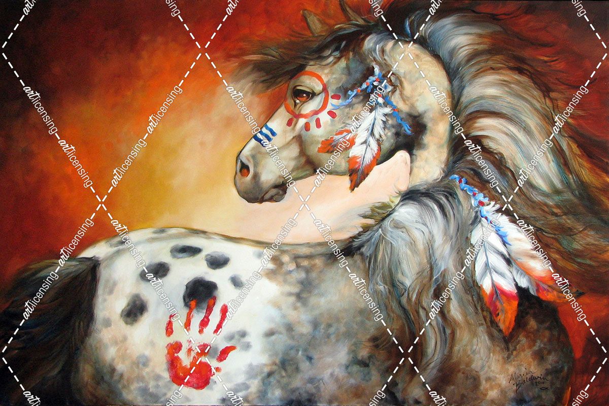 4 Feathers Indian War Pony