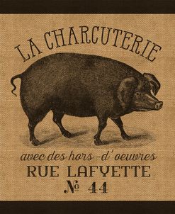 French Pig Burlap